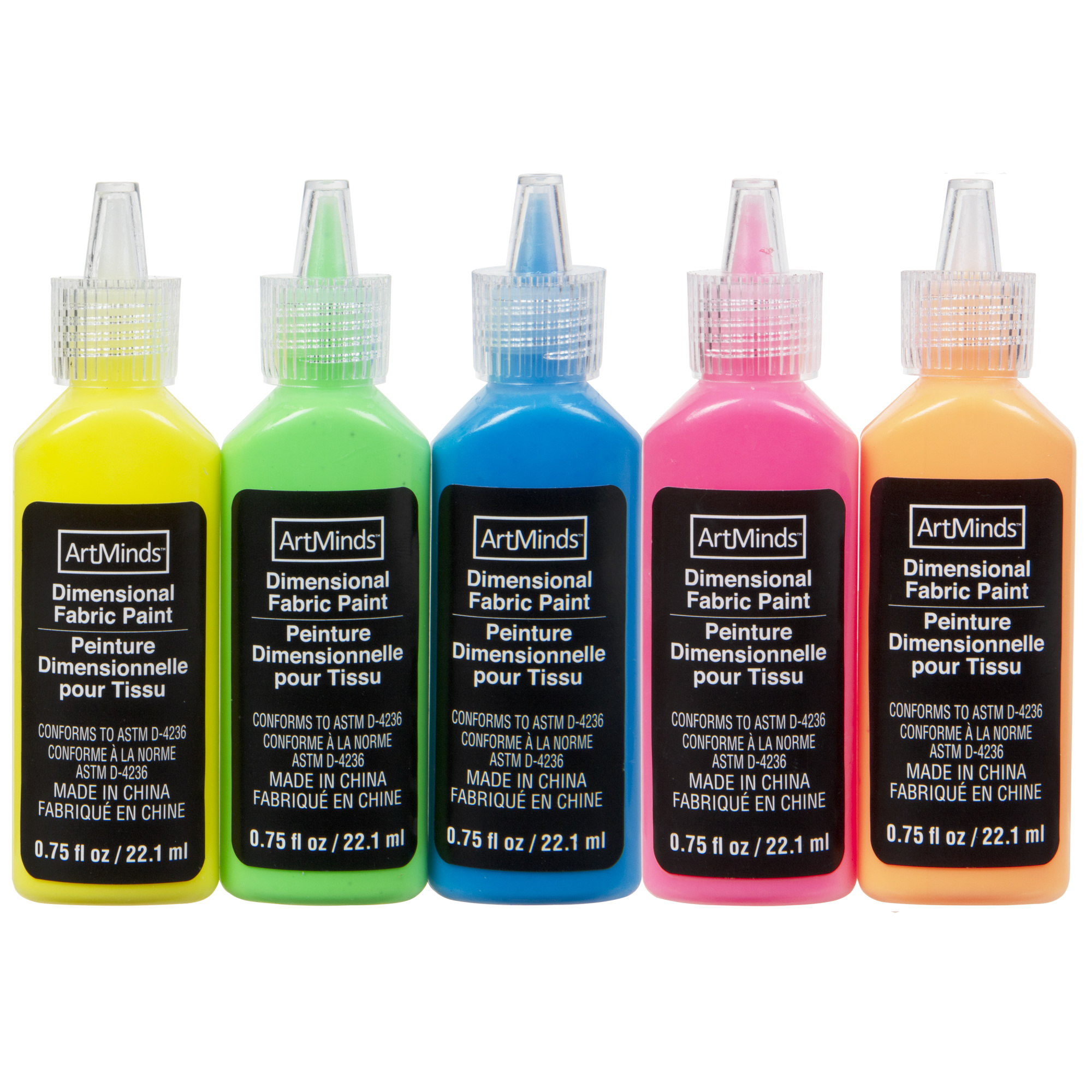Dimensional Neon Fabric Paint Set by ArtMinds™